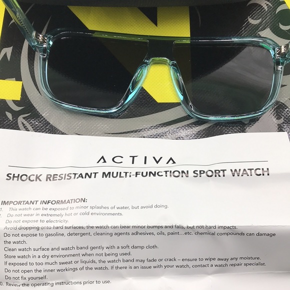 Invicta Activa Digital Sport Watch blue with NOA sunglasses-mens set - Picture 7 of 7